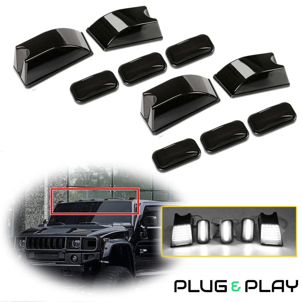 10X Black Smoke Lens LED Cab Roof Marker Lights for Hummer H2 (2003–2009)