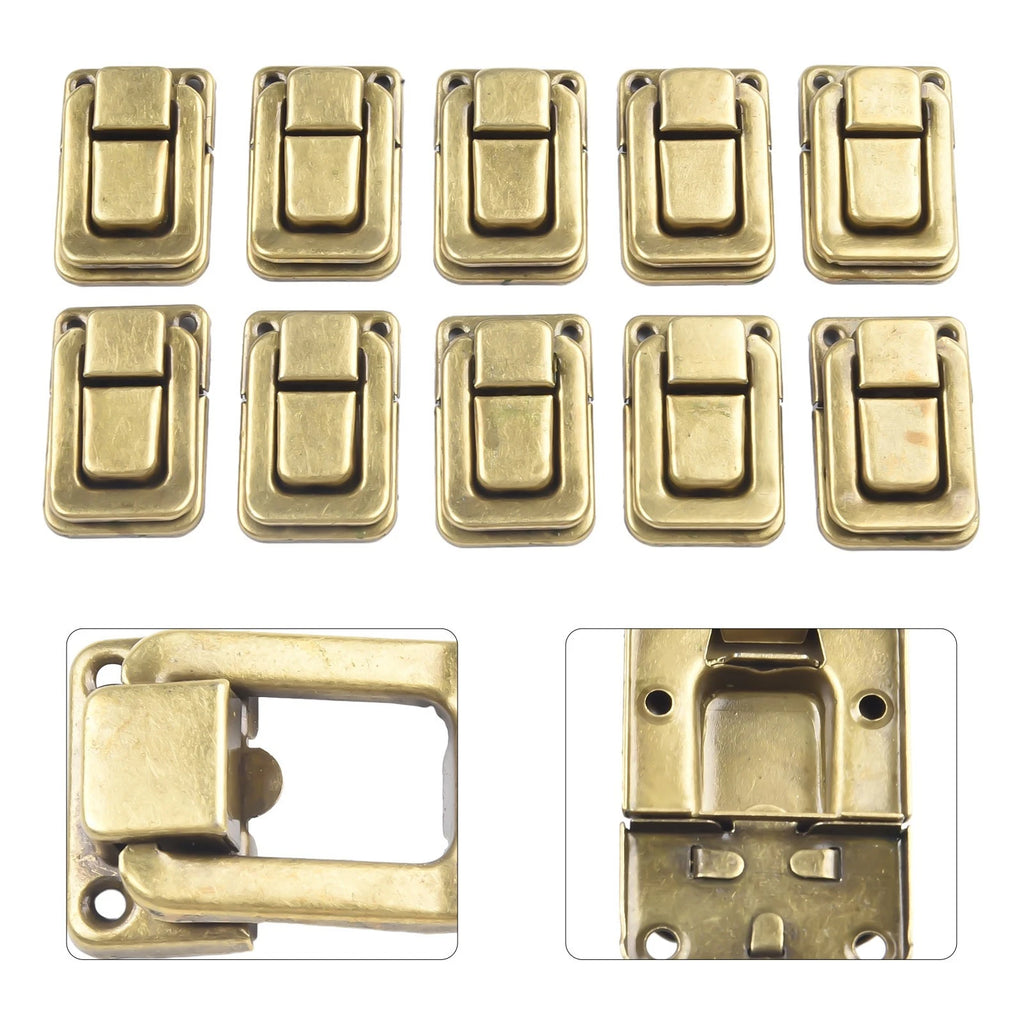 10PCS Retro Luggage Buckle Metal Lock for Furniture Hardware