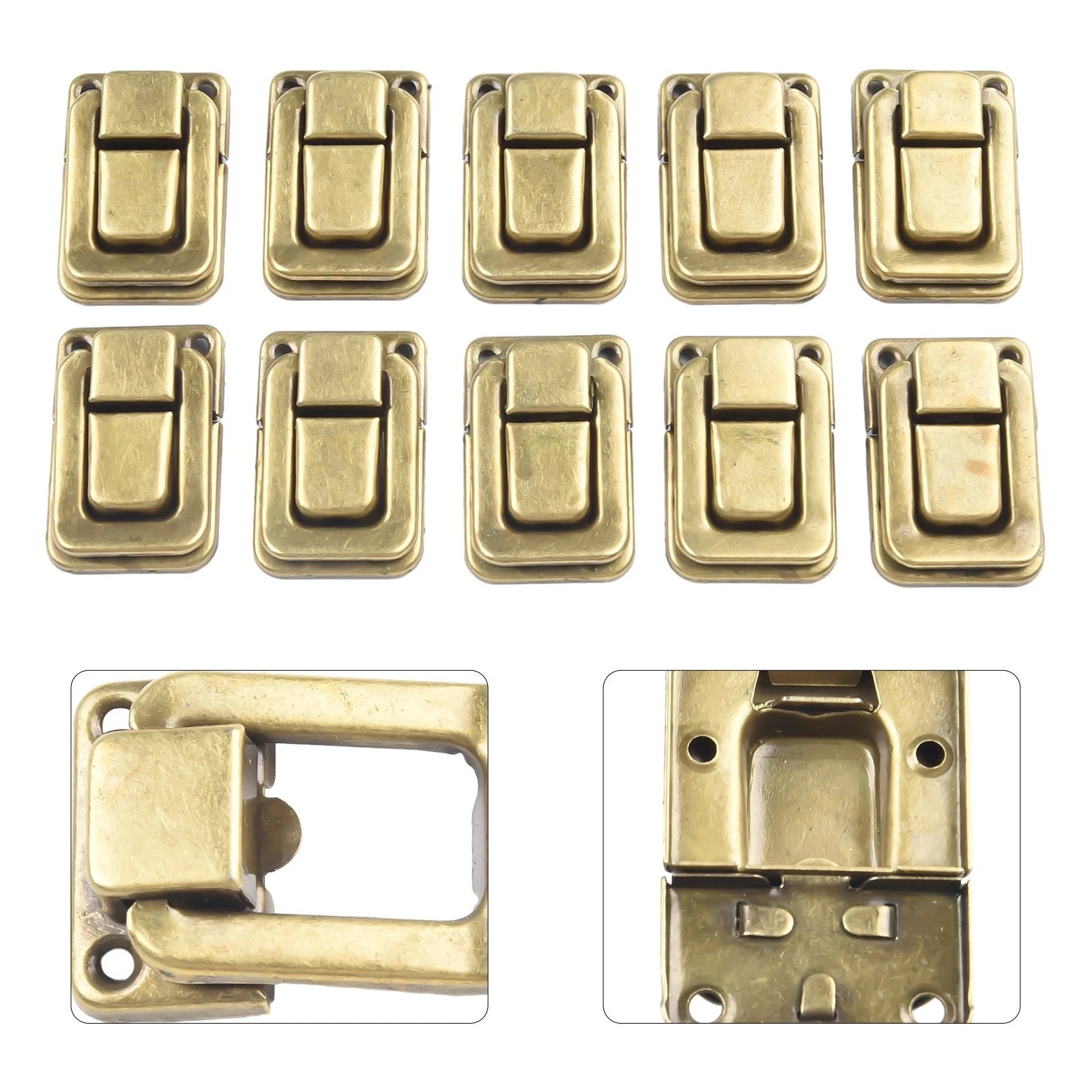 10PCS Retro Luggage Buckle Metal Lock for Furniture Hardware