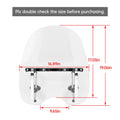 Clear Windshield for Harley Sportster, Suzuki Boulevard C50 (19"x17")