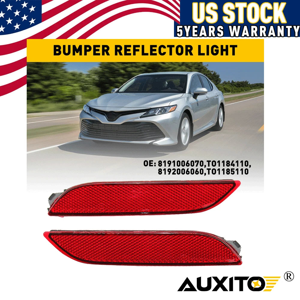 Bumper Reflector for Toyota Camry (2018) Rear Driver & Passenger Side