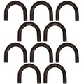 Set of 10 D Rings for Trailer Tie Down (3" x 2", 1/2" Thick)