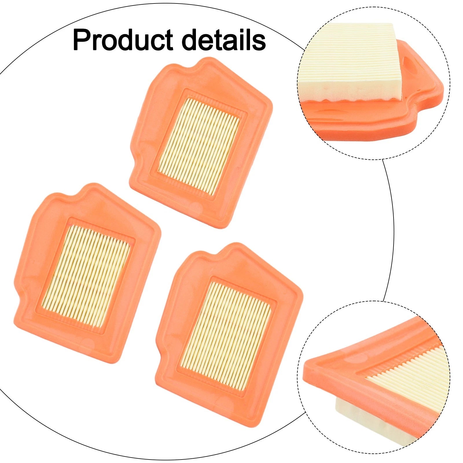 3pcs Air Filter for FS490 FS510 FS560 (Replacement Kit 41481410300)