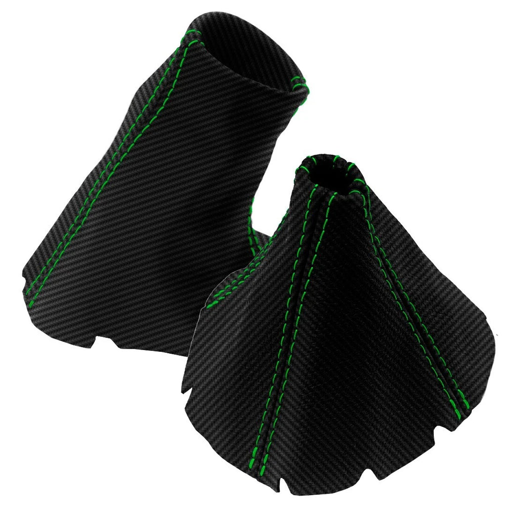 Manual Shift & E Brake Boot for Dodge Viper (2003–2006) Carbon Green Stitch