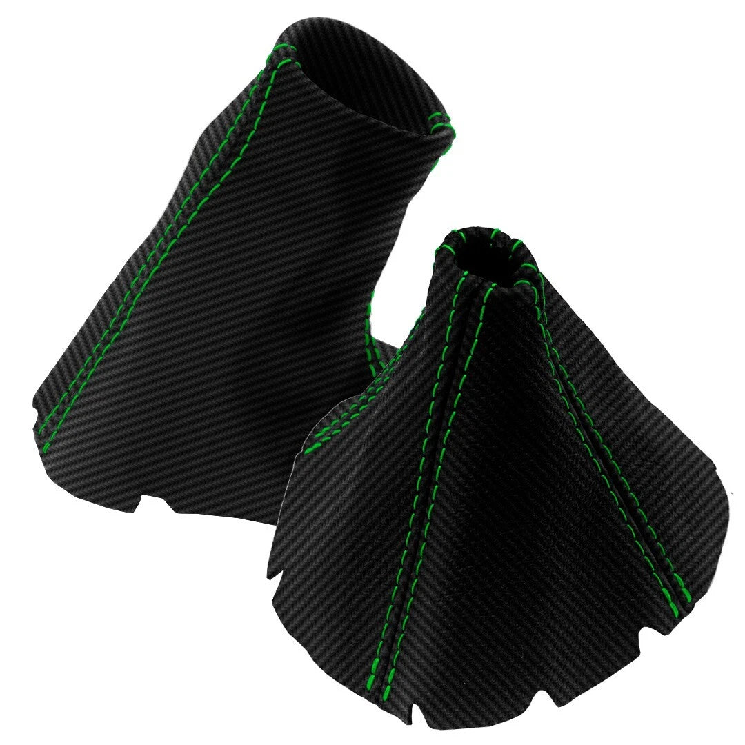Manual Shift & E Brake Boot for Dodge Viper (2003–2006) Carbon Green Stitch