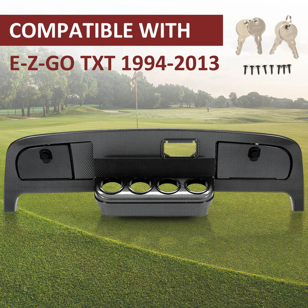 Dash Assembly Cover for EZGO TXT Medalist Golf Cart (1994–2013) Carbon Fiber Style