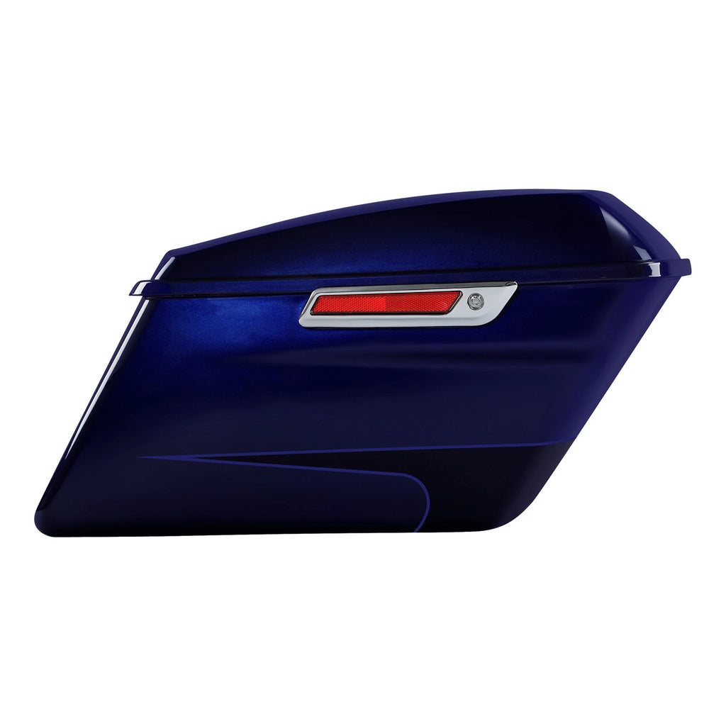Hard Saddlebags for Harley Road Glide (2014–2024) Zephyr Blue/Black Sunglo