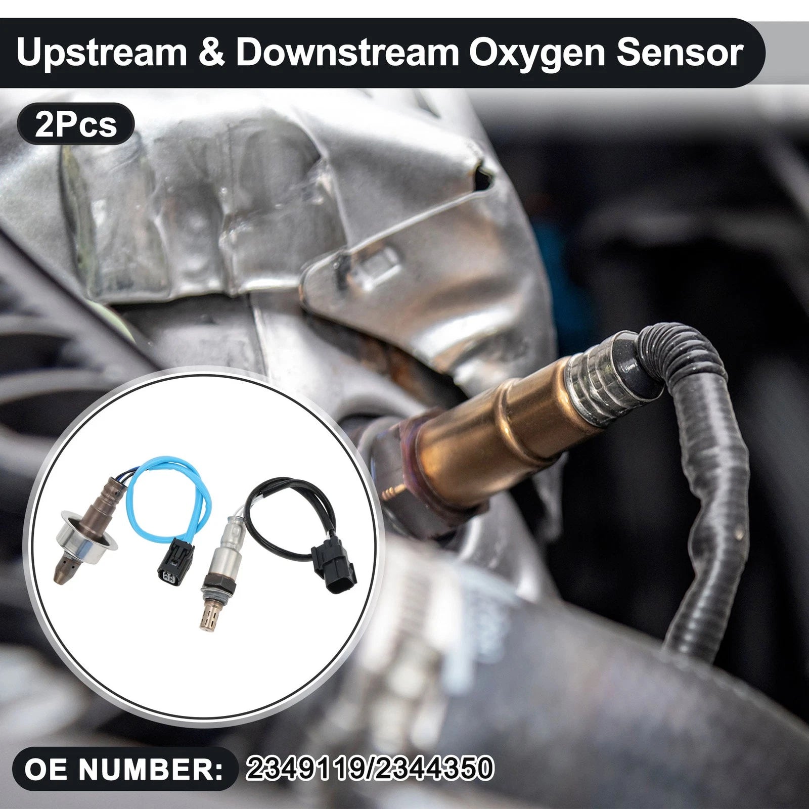 Set of 2 Upstream Downstream Oxygen Sensors for Honda Civic 1.8L L4 (2012–2015) No. 2349119