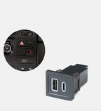 1x LED USB-C PD + USB-A QC3.0 Charger Upgrade Kit for Multivan T5 (2008–2015)