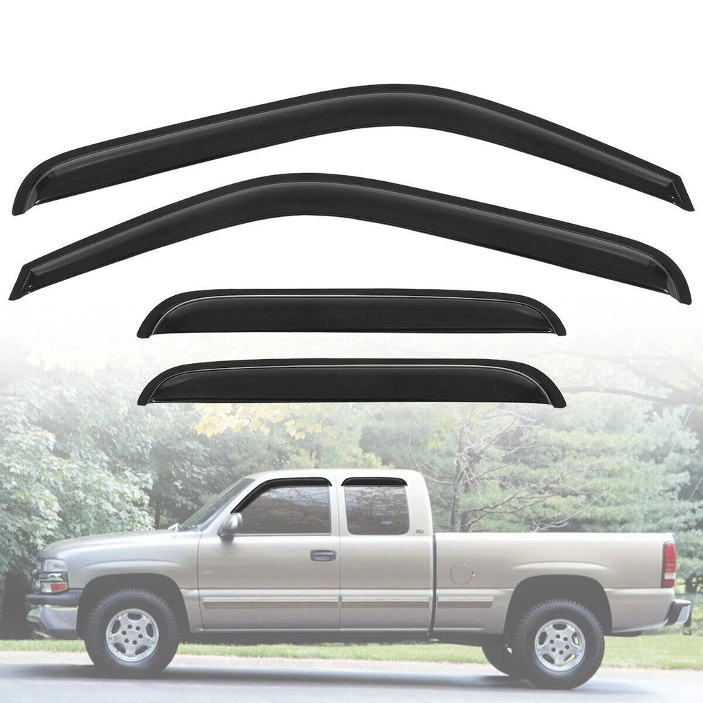 Set of 4 Window Visors for Chevy Silverado GMC Sierra (1999–2006)