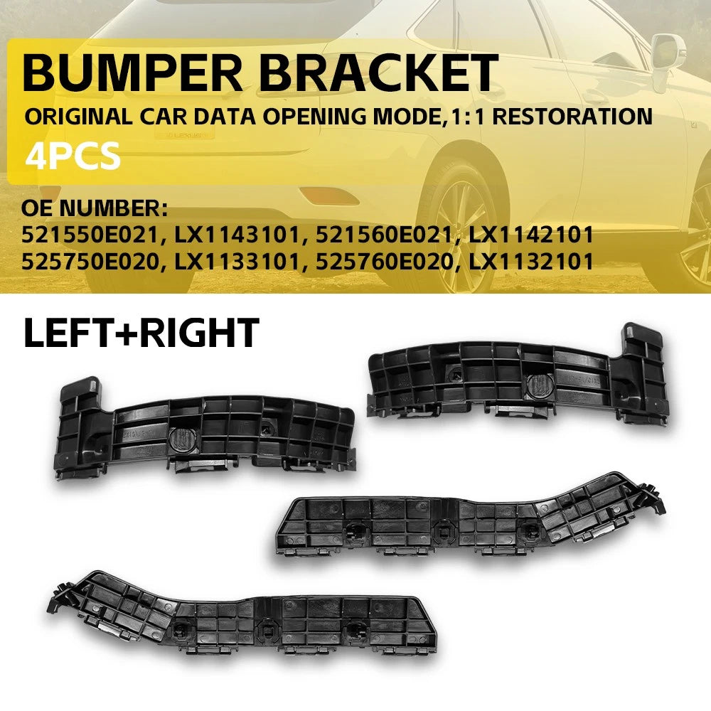 Set of 4 Rear Bumper Retainer Brackets for Lexus RX350 RX450h (2010–2015)