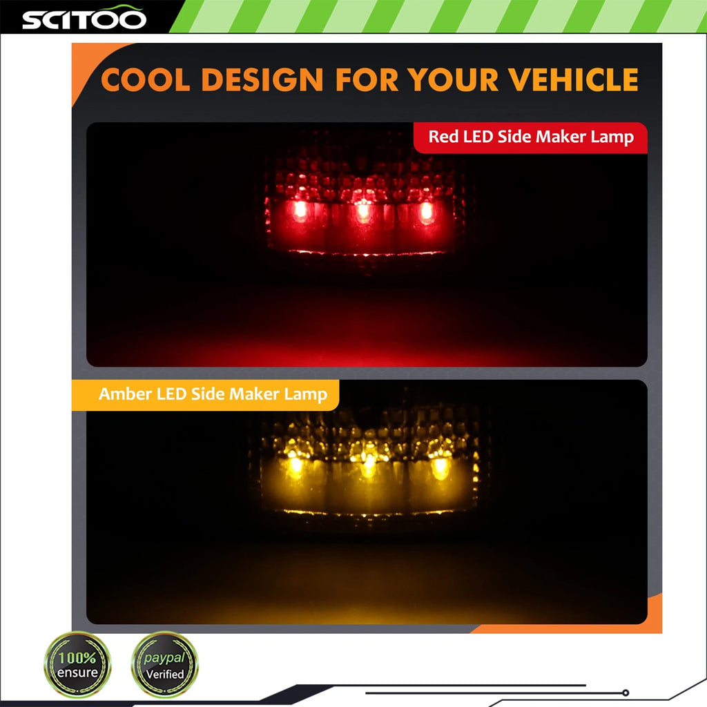 4X Smoked LED Fender Side Marker Lights for RAM 2500 3500 (2003–2018)