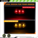 4X Smoked LED Fender Side Marker Lights for RAM 2500 3500 (2003–2018)