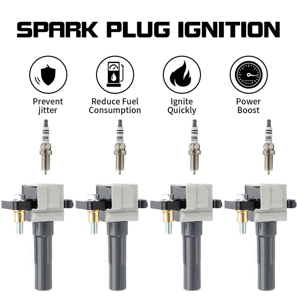 4X Ignition Coil & Spark Plug for Subaru Outback Baja (2004–2009)