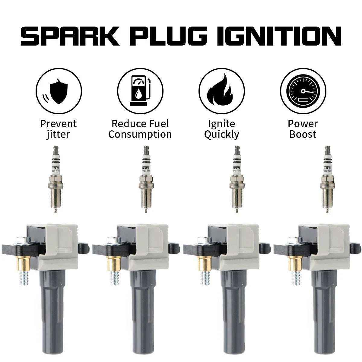 4X Ignition Coil & Spark Plug for Subaru Outback Baja (2004–2009)