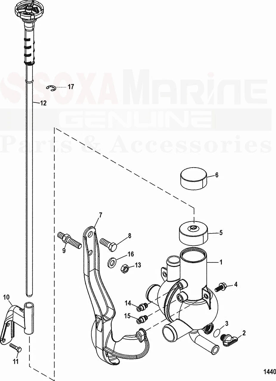 863631T1 Water Housing Assembly for Mercury MerCruiser SternDrive V6 V8 (Year Range)