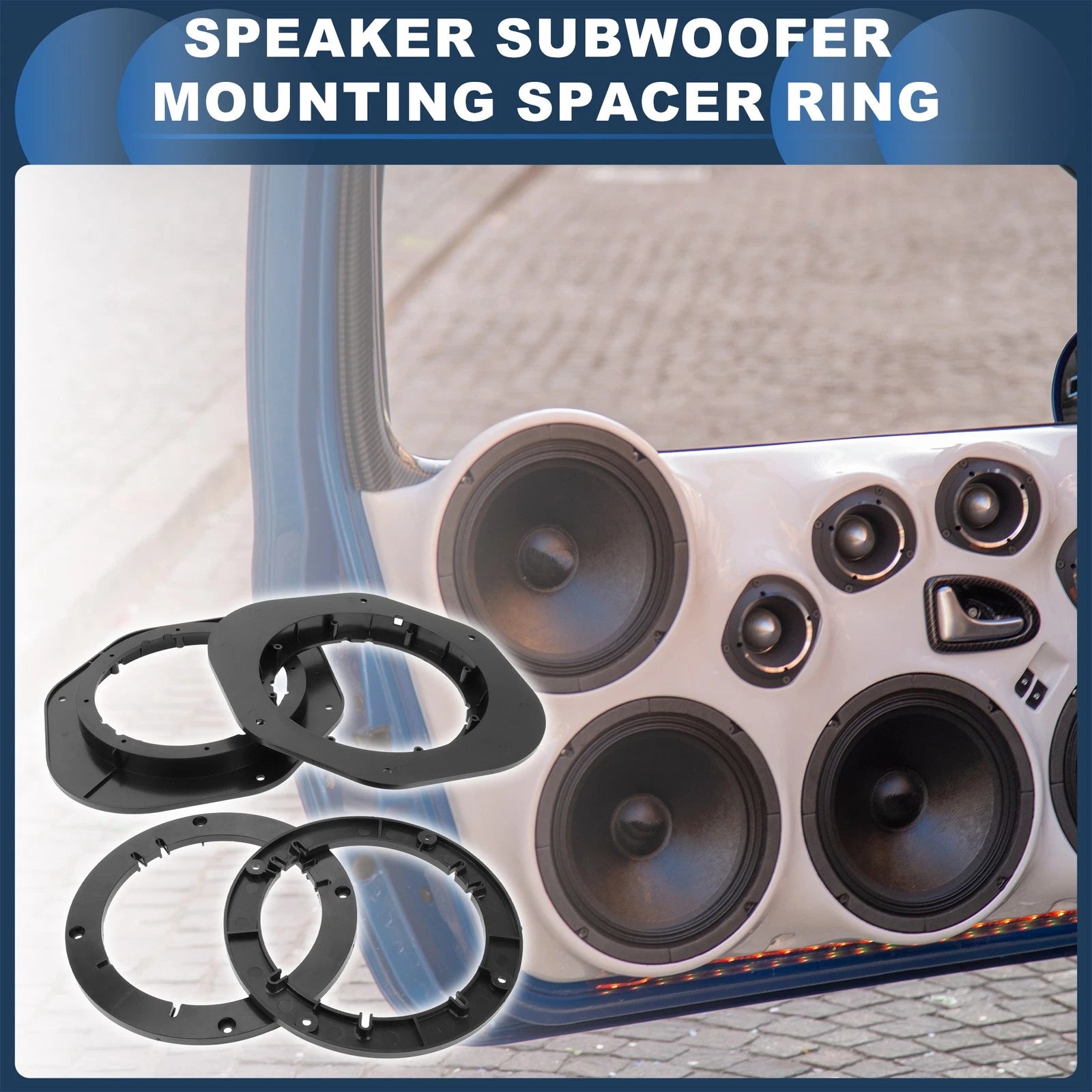 Set of 4 Speaker Spacer Rings for Toyota 6x9" to 6.5"