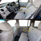 Rear Door Armrest Cover Kit for Honda Pilot (2009–2013) Gray