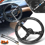 NRG ST-036FC 350mm Deep Dish Carbon Fiber Racing Steering Wheel for Universal