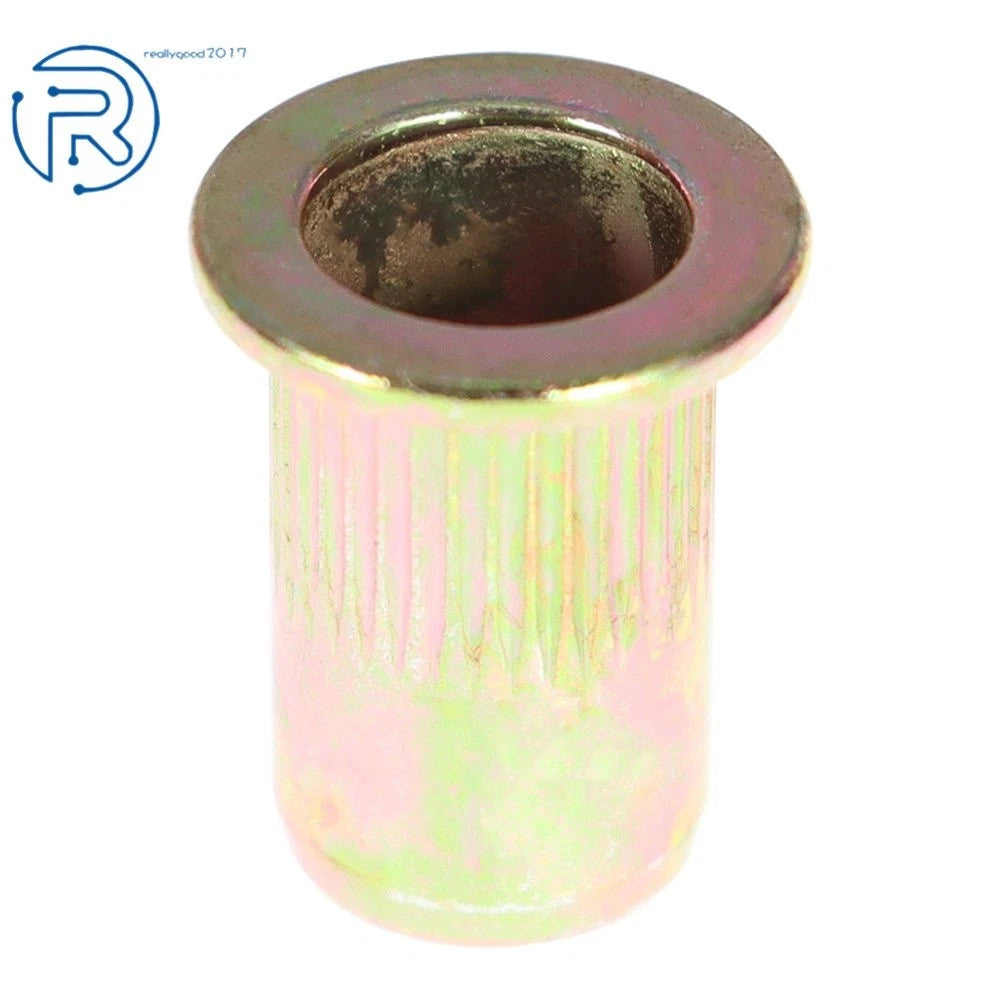 100 Pcs M6 Metric Flat Head Rivet Nut Inserts for Various Models