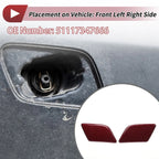 Front Left & Right Washer Nozzle Cover Caps for BMW X1 Wine Red