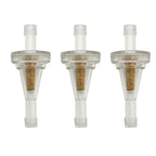 Set of 3 Inline Fuel Filters with Clamps for ATV Motorcycle Lawn Equipment