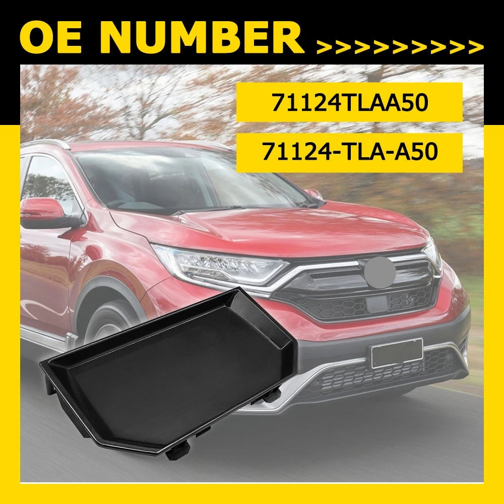 Front Grille Radar Hole Cover Trim for Honda CR-V (2020–2022) Black