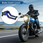 Adjustable Brake Clutch Levers for Honda CBR600RR (2007–2016) Blue Black