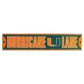 24" x 5" Embossed Metal Street Sign for University of Miami Hurricanes