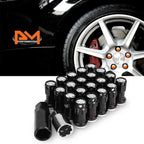20Pc M12X1.25 Silver JDM Wheel Rim Lug Nuts + Spline Locks + Key + Extension
