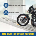 Set of 2 Aluminum Hook Ramps for Car Truck Trailer (8500 lbs, 72" x 15")