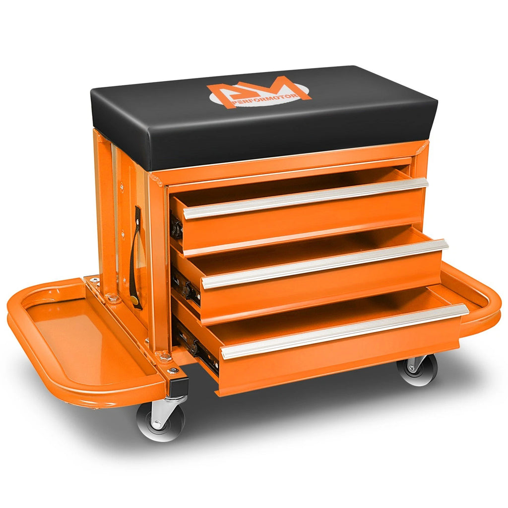 2X Mechanics Roller Seat for Work Cabinet (350lbs Capacity)