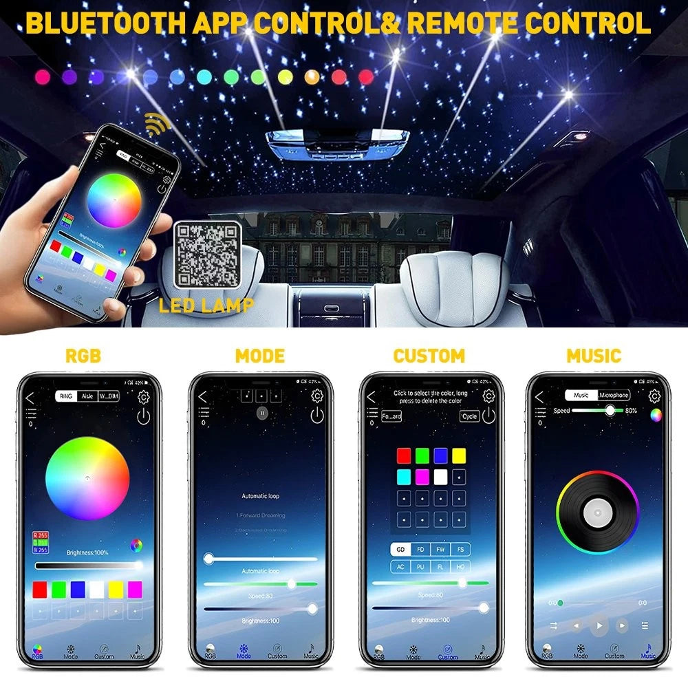 500pcs Fiber Optic Star Light Kit for Home Car Ceiling