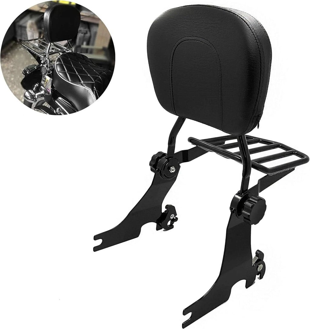 Backrest Sissy Bar Luggage Rack for Harley Softail (2007–2017) FLSTF FLSTFB