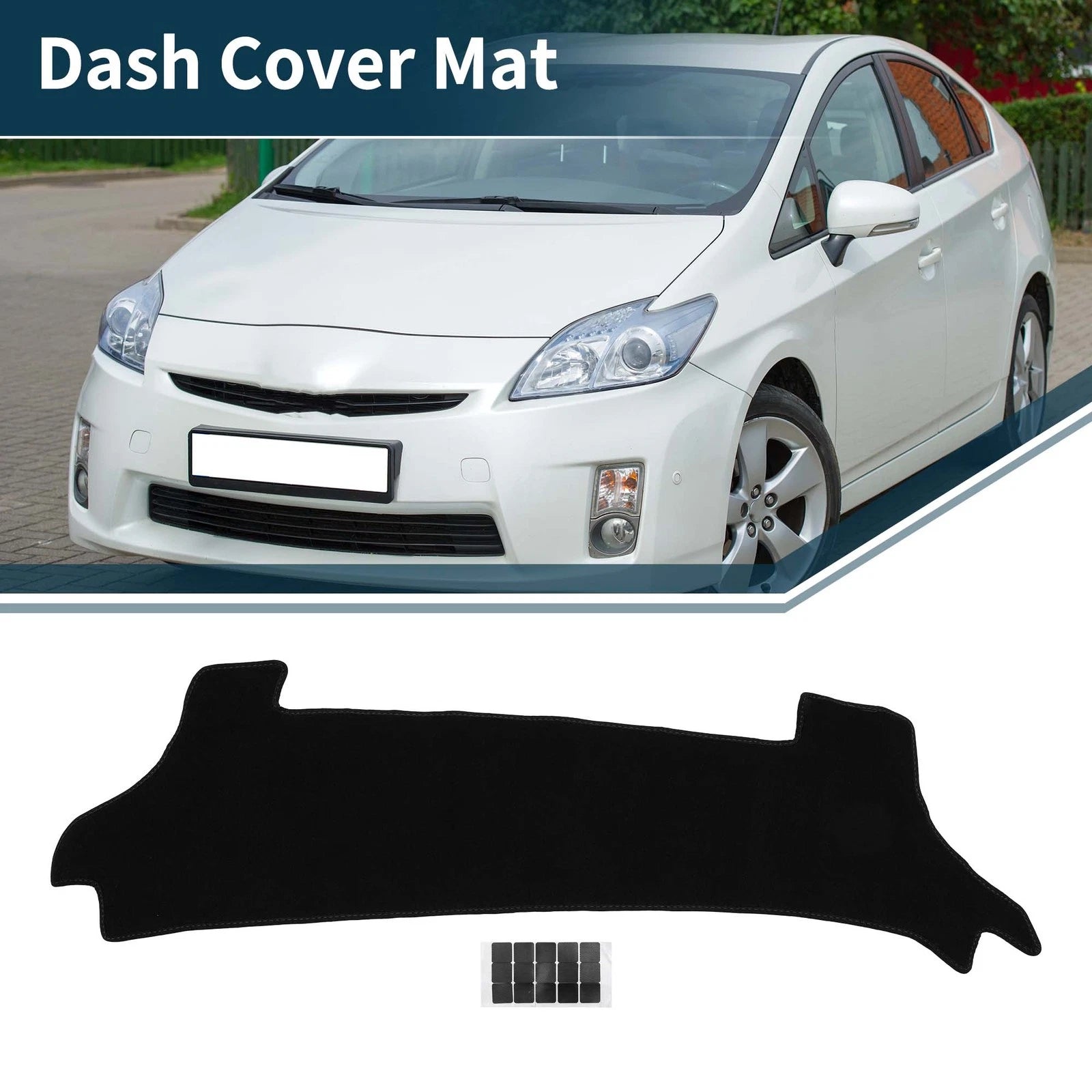 Dashboard Cover Mat for Toyota Prius (2023–2024) - Black, Set of 1
