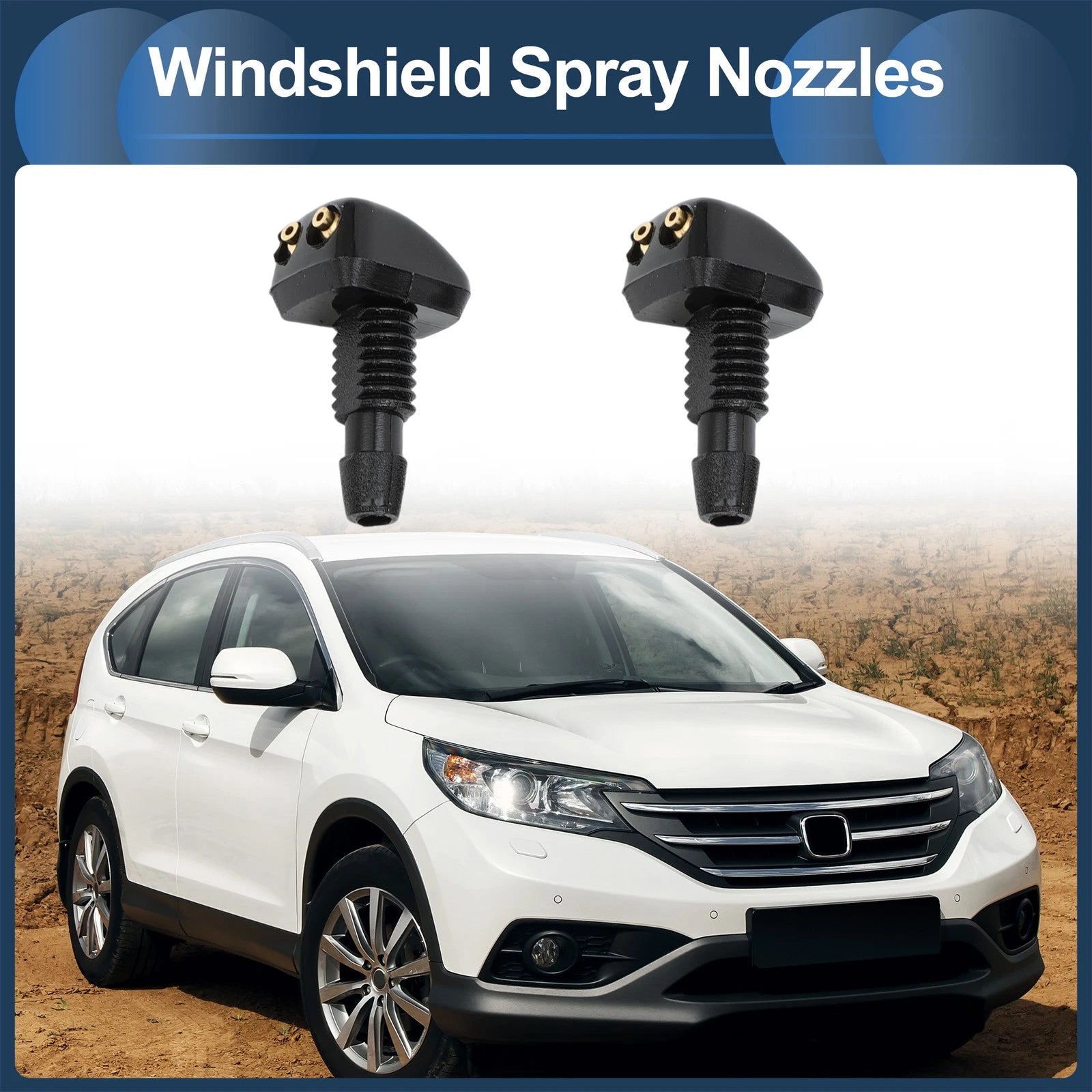 Windshield Washer Nozzle with Hose Connector for Ford Buick 