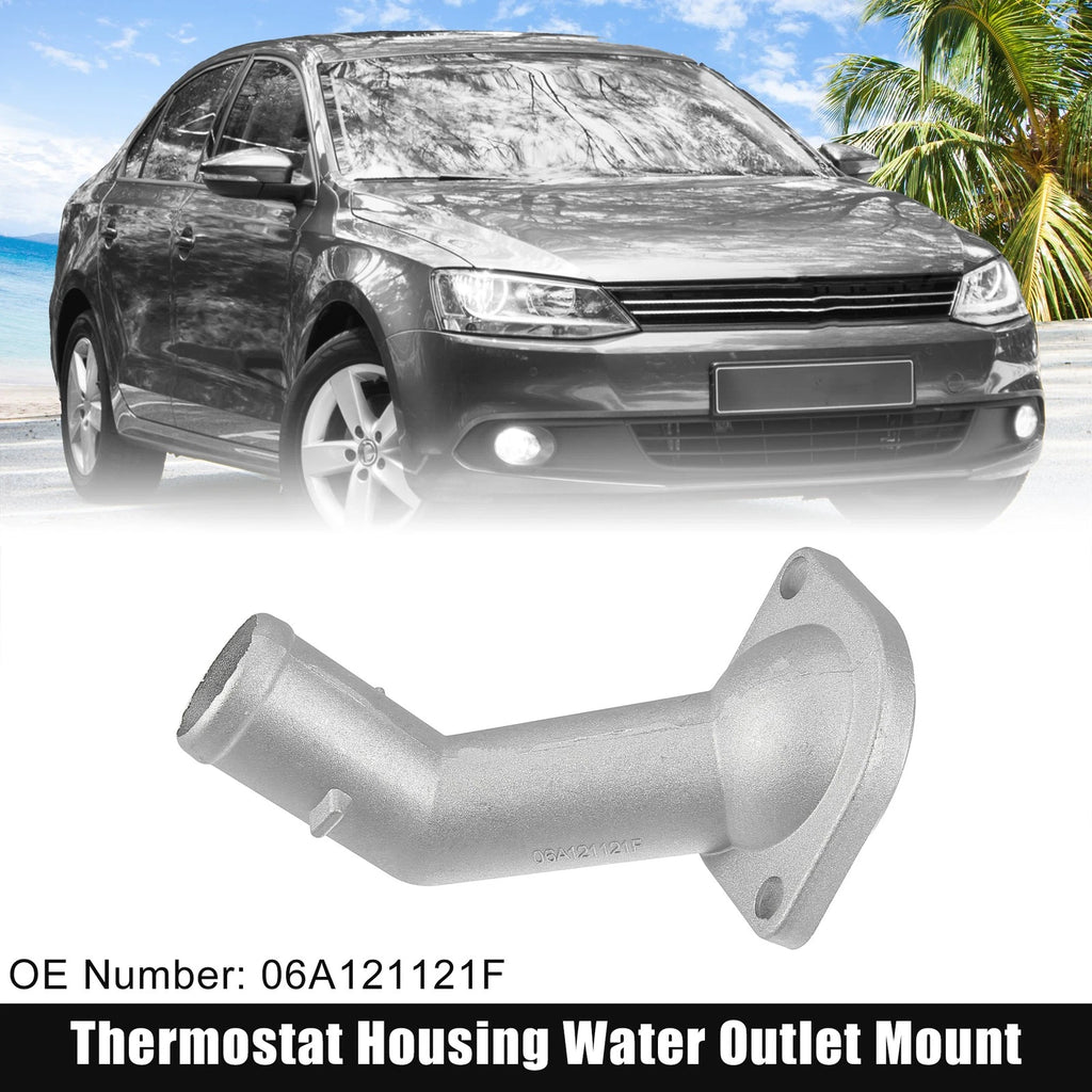 Metal Thermostat Housing Water Outlet for Volkswagen Jetta (2006–2010) 06A121121F