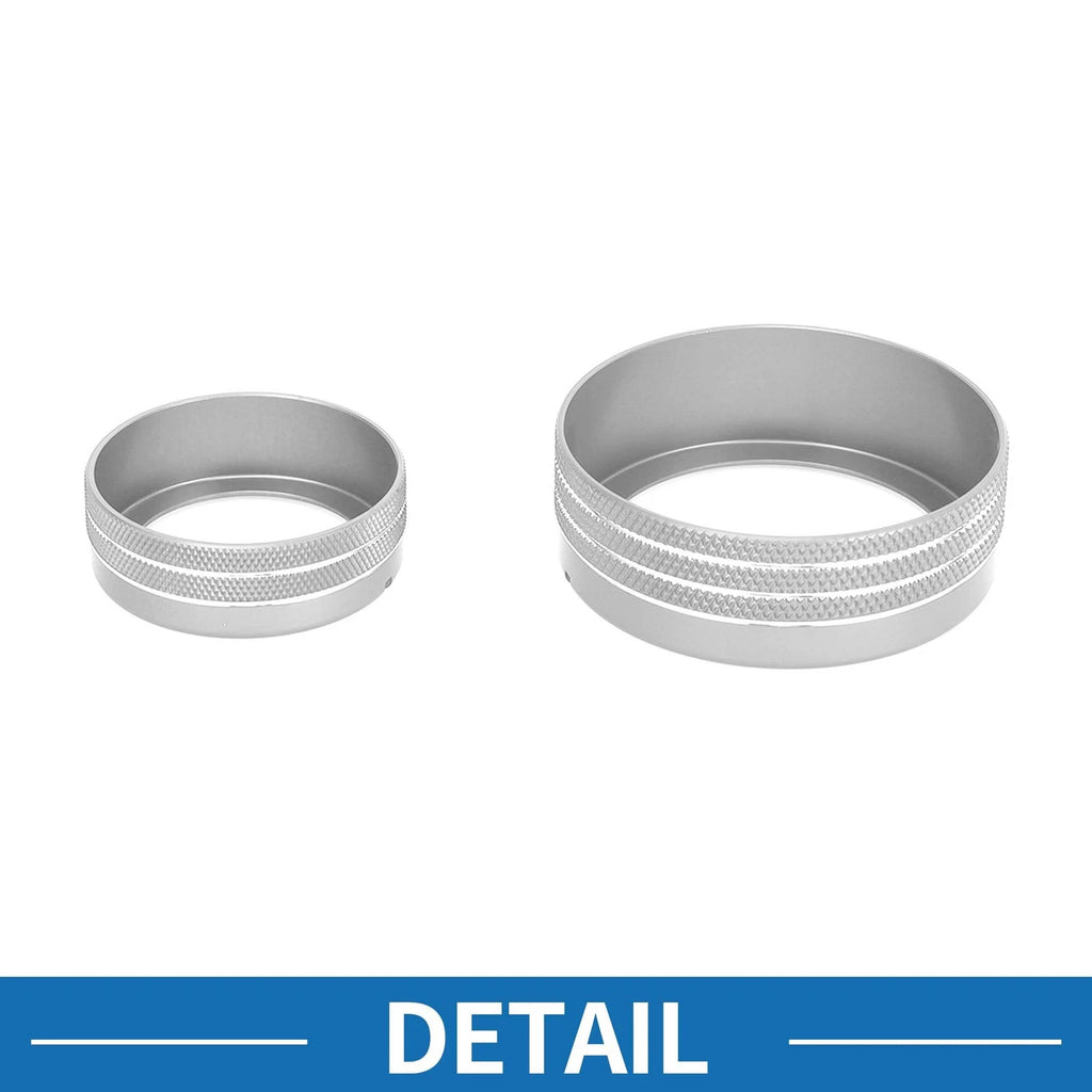 Set of 3 AC Climate Heater Switch Knob Cover Rings for Kia Soul (2009–2013) Silver Tone