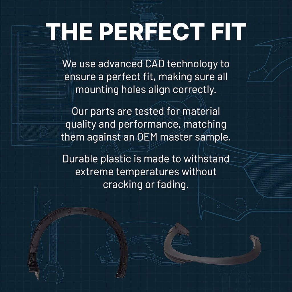Fender Molding Trims Rear Set of 2 for Chevy C/K1500 (1988–1999)