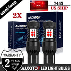 2X Red LED Bulbs for Brake Stop Tail Turn Signal Light (Universal)