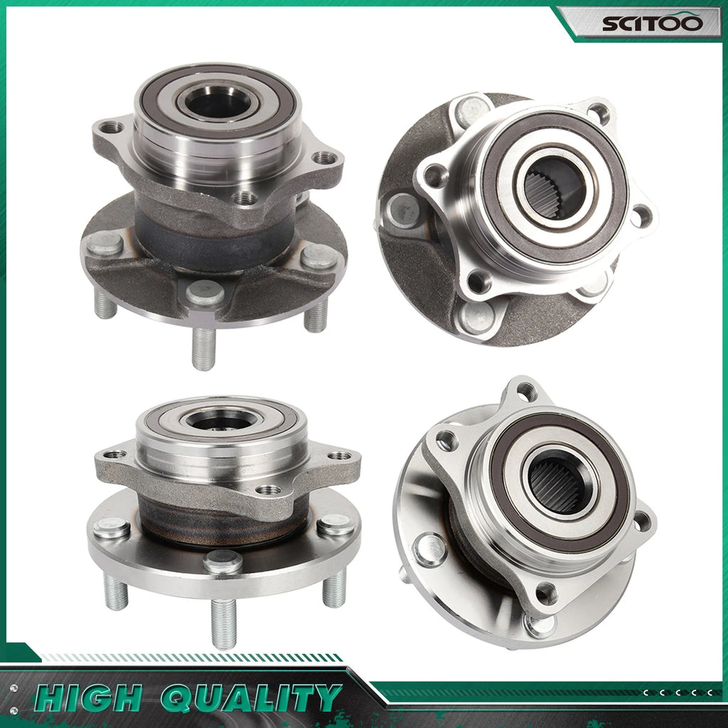 Set of 4 Front Rear Wheel Bearing Hub for Subaru Ascent (2019–2020), Legacy (2015–2020)