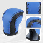 Gear Shift Knob Cover for Toyota C-HR (2018–2019) - Blue Faux Leather, Blue Stitches