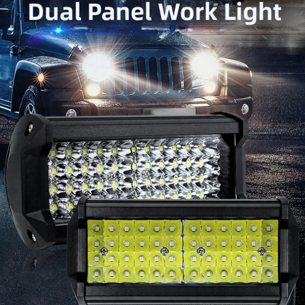 7 Inch LED Work Light Bar for Trucks SUVs Motorcycles Boats (IP67 Waterproof)