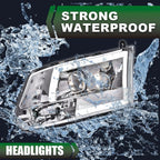 Chrome LED DRL Projector Headlights for Dodge Ram 1500 2500 3500 (2009–2018)