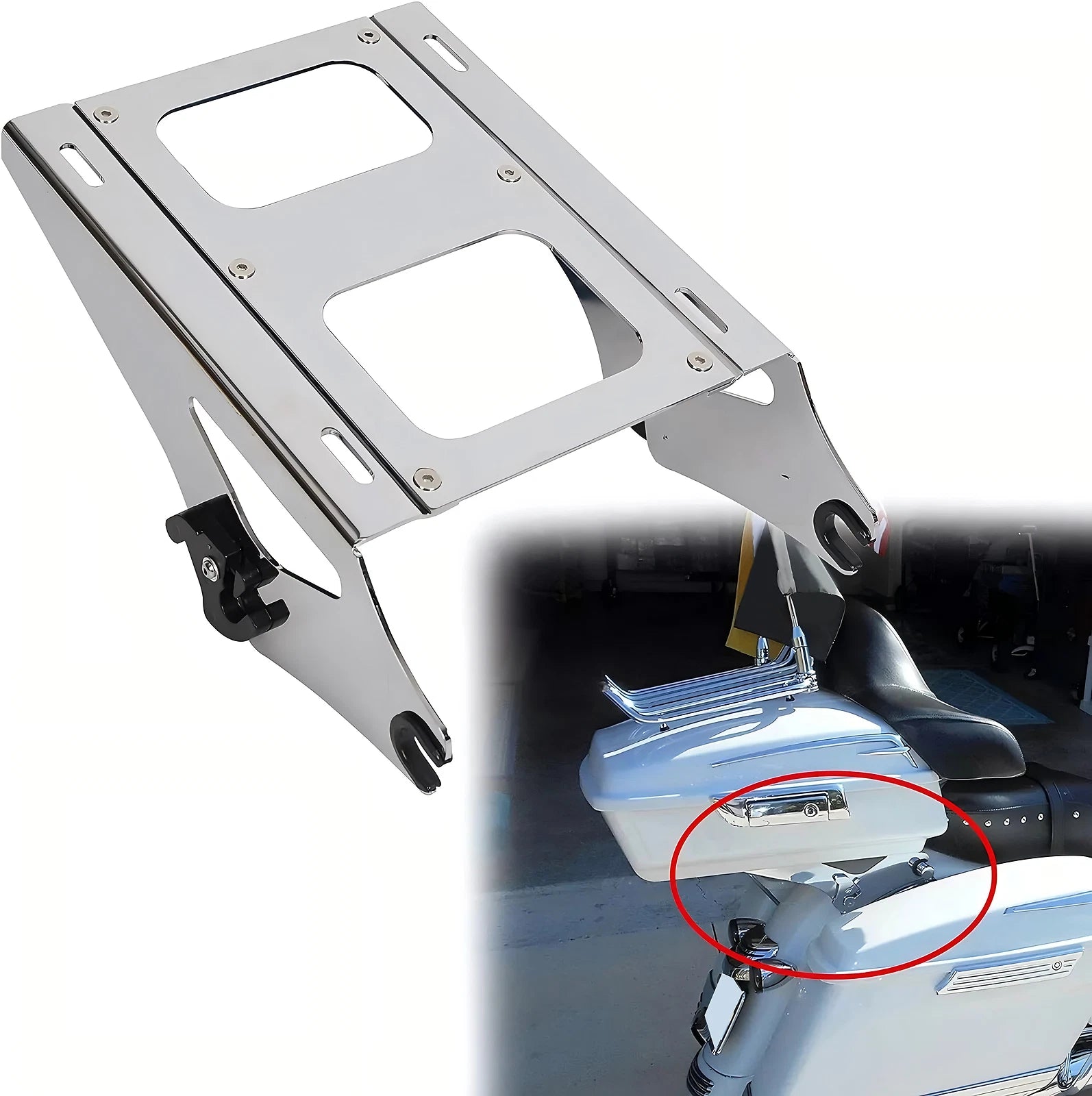 Luggage Rack Mount Bracket for Harley Touring Street Road Glide (2014–2026)