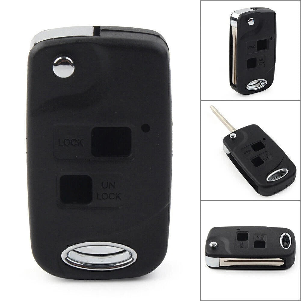 Flip Remote Key Shell Case Fob for Toyota Yaris Corolla Carina (TOY47)