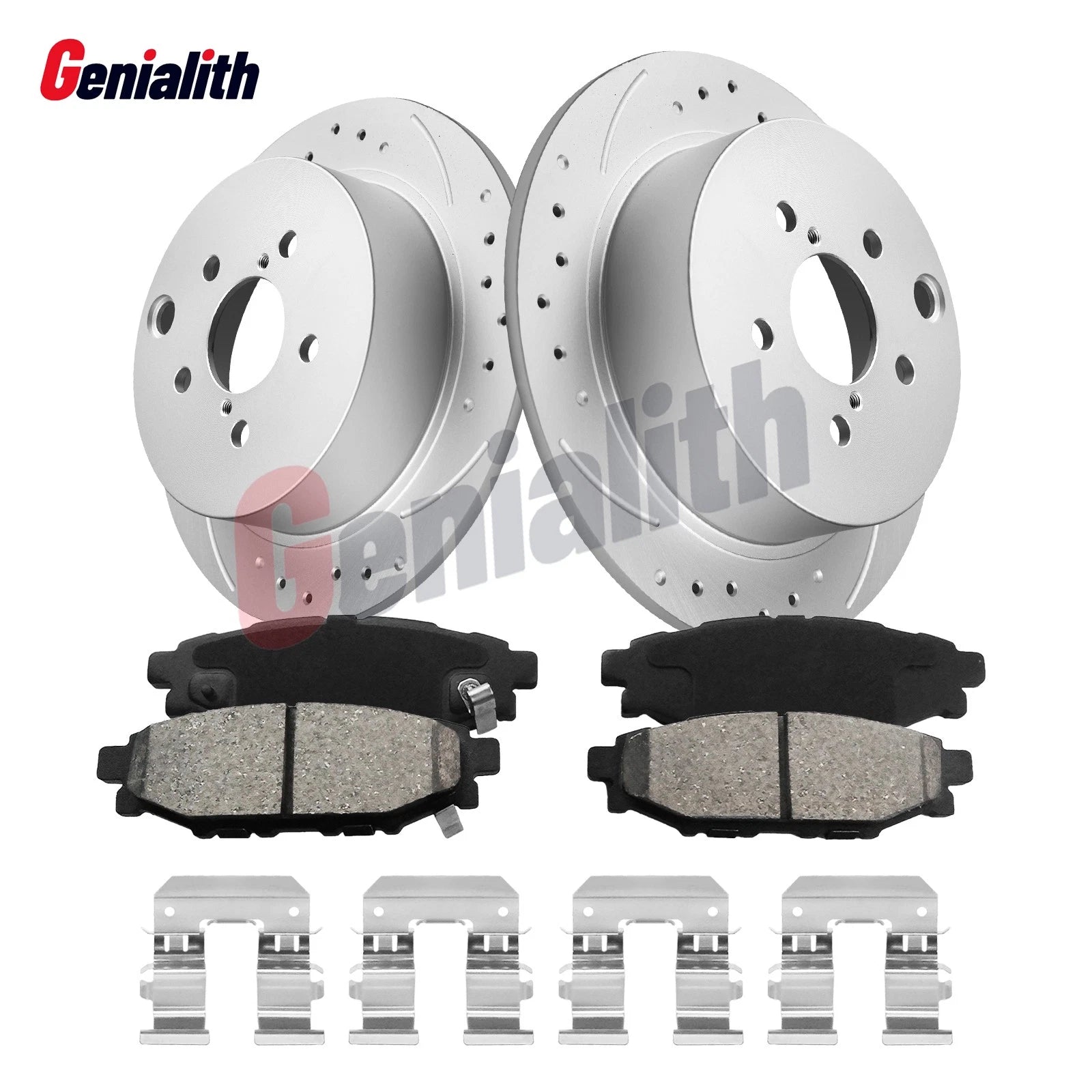 Rear Disc Brake Rotors & Pads Kit for Subaru Crosstrek Forester Impreza (2013–2021)