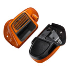 Lower Vented Fairings for Harley Street Glide (2014–2024) Scorched Orange/Black Denim