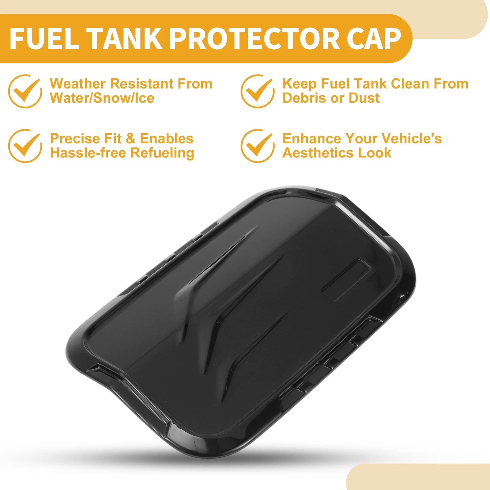 Fuel Tank Door Cap for Toyota Prado (2024–2025) Black