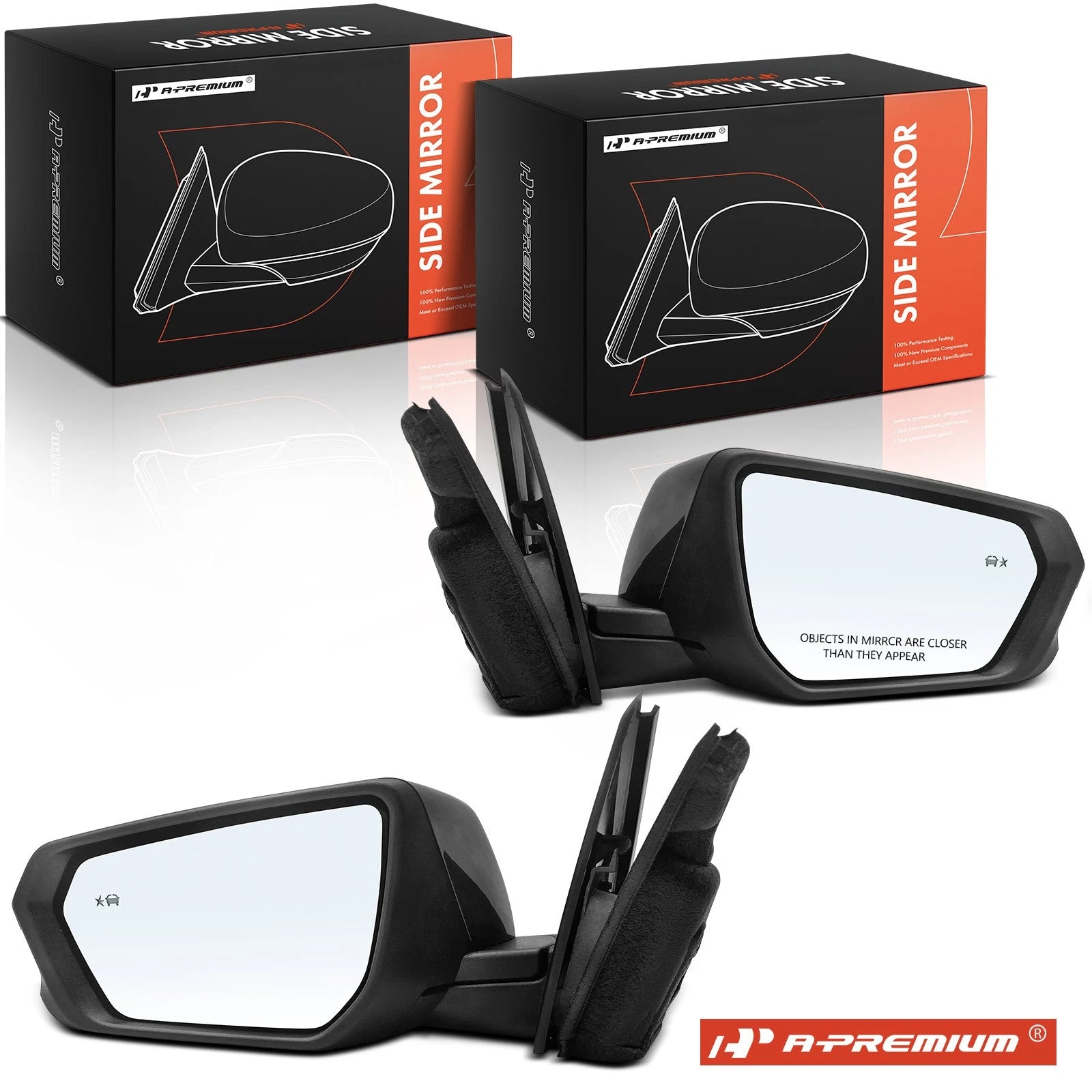 Pair Power Manual Fold Blind Spot Mirrors for Chevy Equinox GMC (2018–2023)